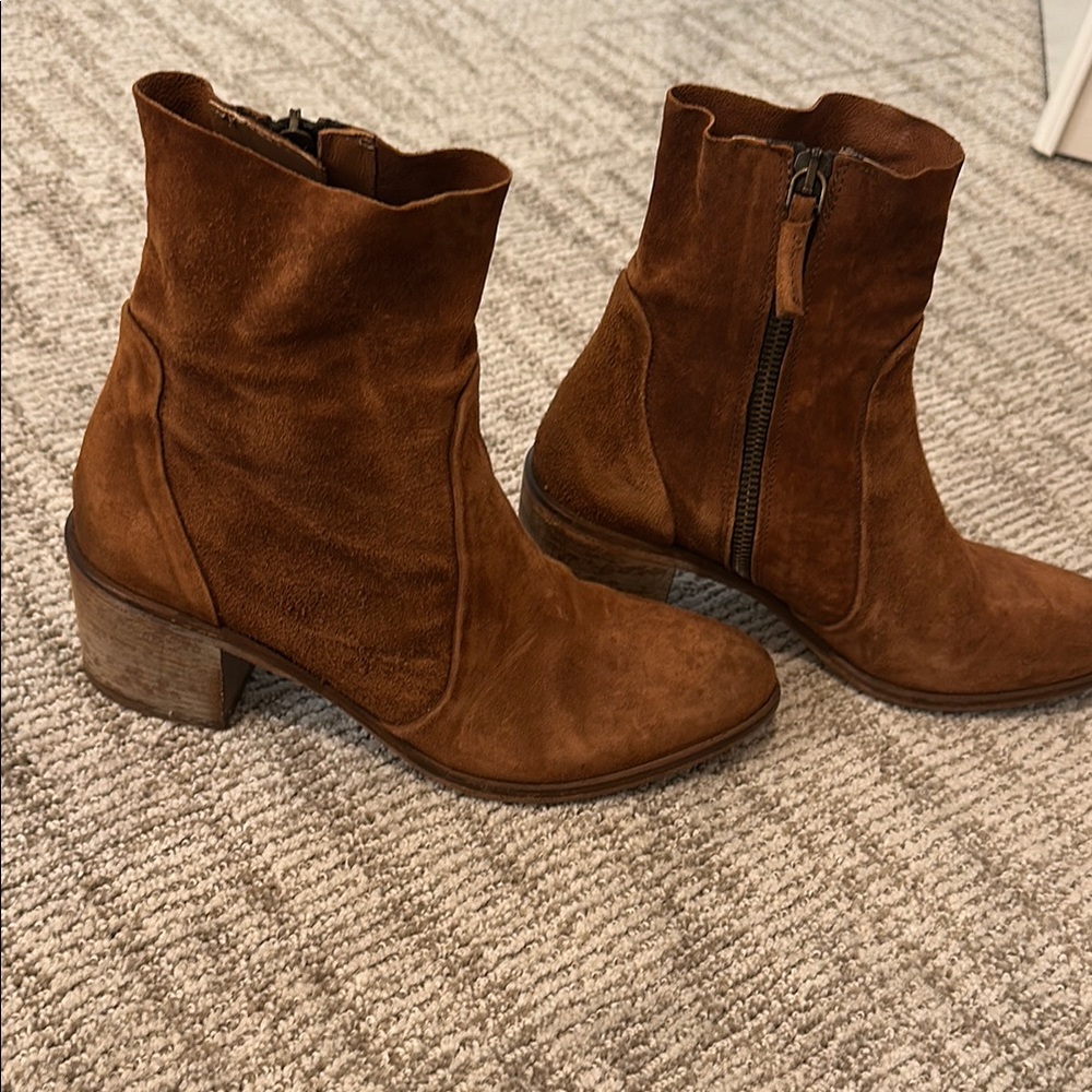 Brown Suede Ankle Boots